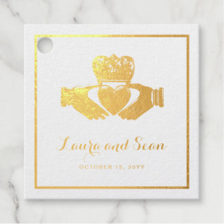 Irish claddagh | Love loyalty and friendship Foil Favor Tags