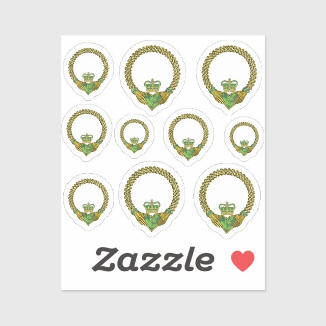 Irish claddagh love sticker (Sheet)