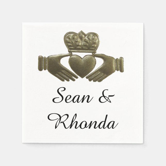 Irish claddagh paper napkins (Front)