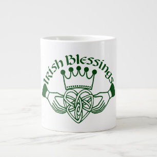 Irish Claddagh Ring Celtic Heart Blessings Giant Coffee Mug