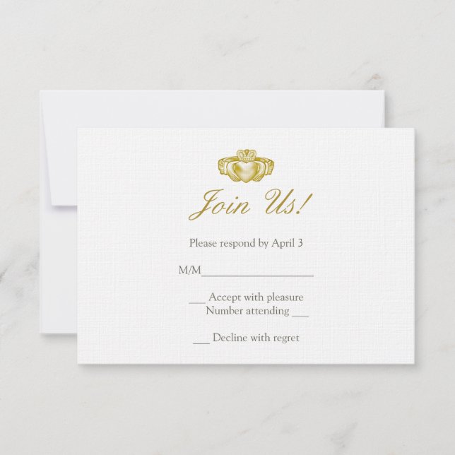 Irish Claddagh Ring Response Card (Front)