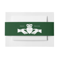 Irish Claddagh Ring Simple Graphic Green Wedding