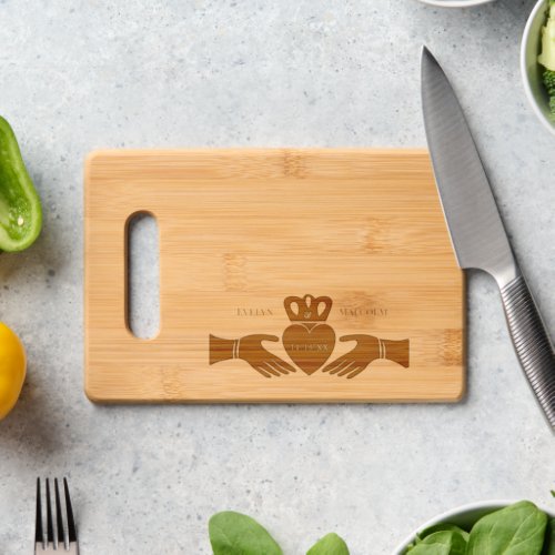 Irish Claddagh Ring Simple Graphic Personalized Cutting Board