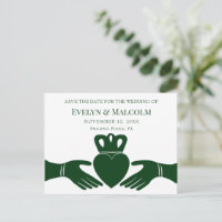 Irish Claddagh Ring STD Save the Date Wedding