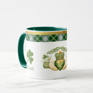 Irish Claddagh & Tartan Personalized Mug