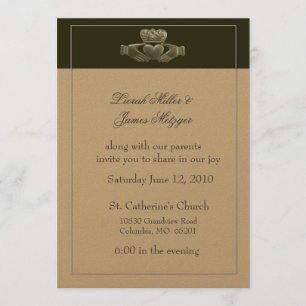 Irish Claddagh Wedding Invitation