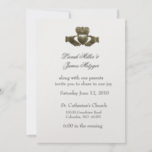 Irish Claddagh Wedding Invitation