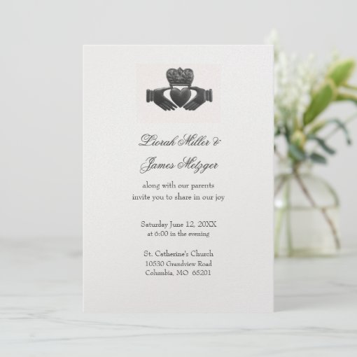 Irish Claddagh Wedding Invitation Zazzle