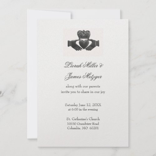 Irish Claddagh Wedding Invitation