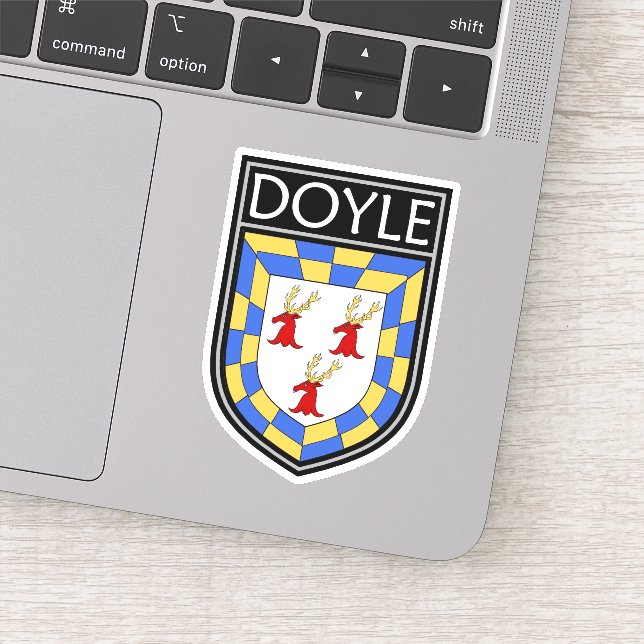 Irish Clan Crest - Doyle Sticker (Detail)