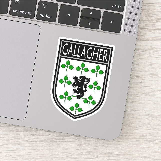 Irish Clan Crest - Gallagher Sticker (Detail)