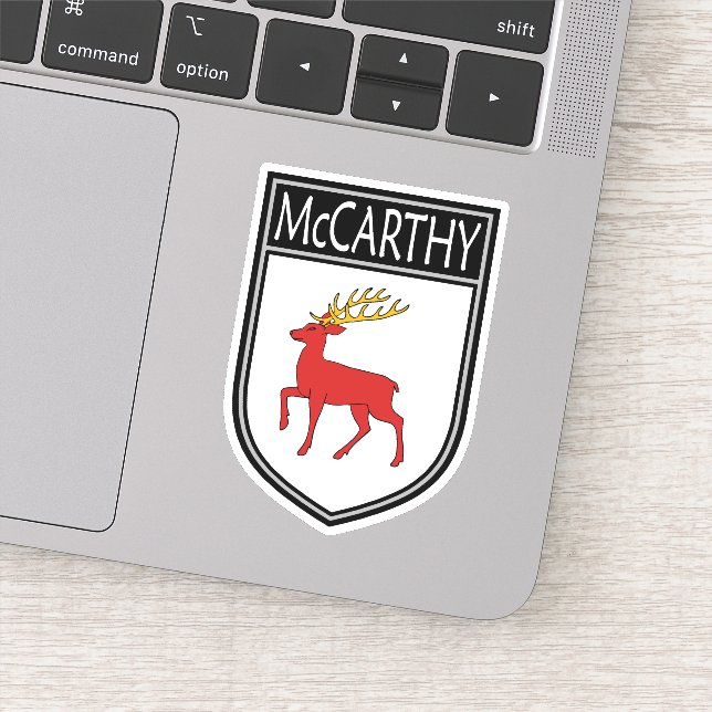 Irish Clan Crest - McCarthy Sticker (Detail)