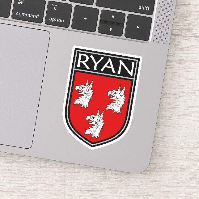 Irish Clan Crest - Ryan Sticker (Detail)