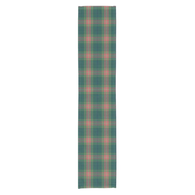 Irish Clan Gallagher Family Tartan Plaid Short Table Runner (Front)