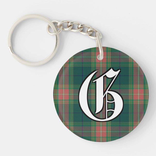 Irish Clan Gallagher Tartan Plaid Keychain (Front)