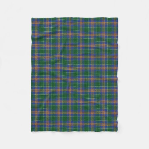 Irish Clan MacAuliffe McAuliffe Classic Tartan Fleece Blanket