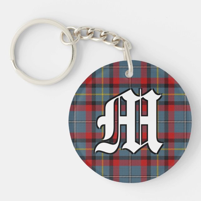 Irish Clan MacNamara McNamara Tartan Plaid Keychain (Front)