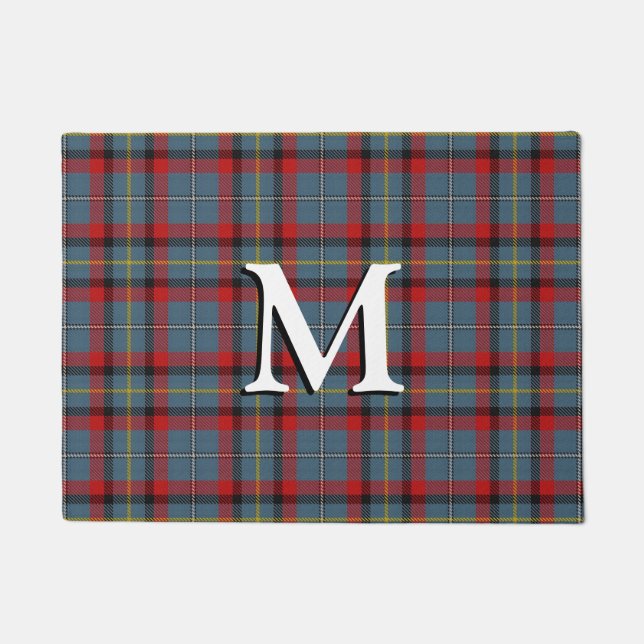 Irish Clan MacNamara Tartan Plaid Doormat (Front)
