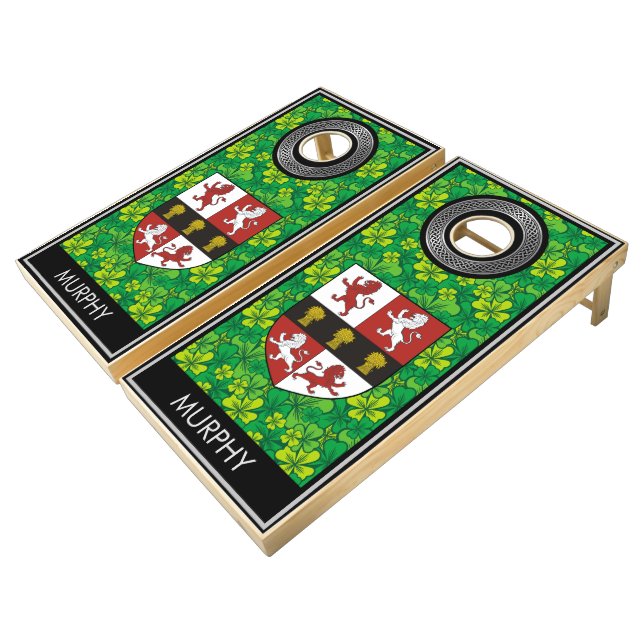 Irish - Clan Murphy [EDIT] Cornhole Set (Angled)