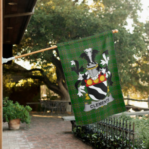  Irish Clements Coat of Arms Family Crest Ireland House Flag