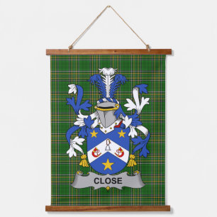 Irish Close Coat of Arms Family Crest Hanging Tapestry