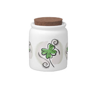 Irish Clover Candy Jar