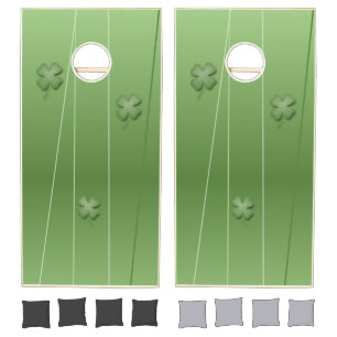 Irish Clover Design Cornhole Set