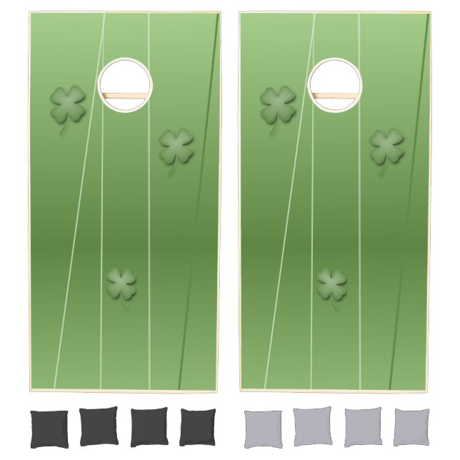 Irish Clover Design Cornhole Set (Set)