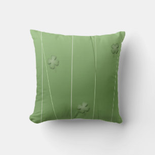 Irish Clover Design Throw Pillow
