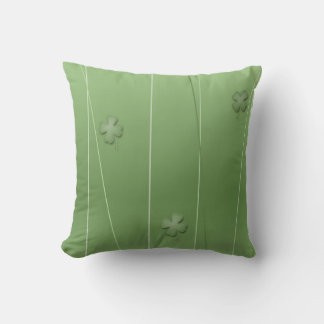 Irish Clover Design Throw Pillow
