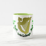 Irish Clover Erin Go Bragh Irish Harp Eire Two-Tone Coffee Mug