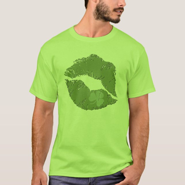 Irish Clover Lips T-Shirt (Front)
