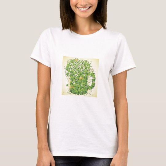 Irish clover mug greens cartoon plantes fun drinks T-Shirt