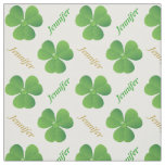Irish clover &amp; name St. Patrick's Day personalized Fabric