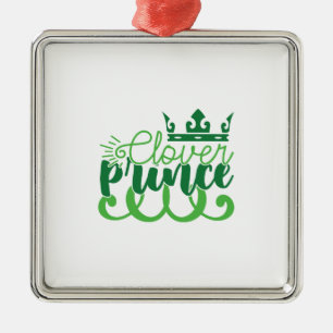 Irish Clover Prince Metal Ornament