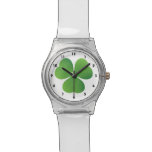 Irish clover St. Patrick's Day custom Watch