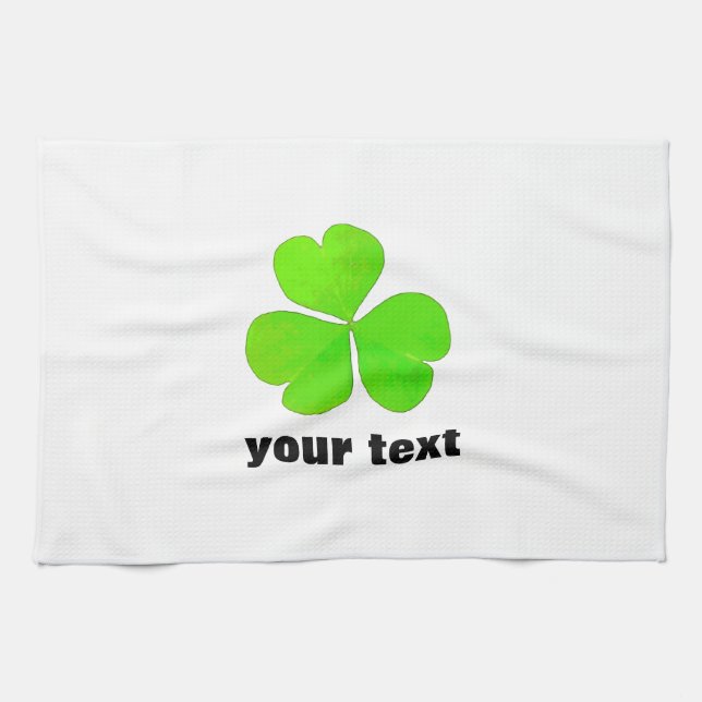 ~Irish Clover~ TOWEL, CUSTOMIZE IT! Kitchen Towel (Horizontal)