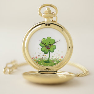 Irish Clover Vintage Pocket Watch