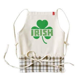 Irish cloverleaf shamrock Z9t2d Zazzle HEART Apron