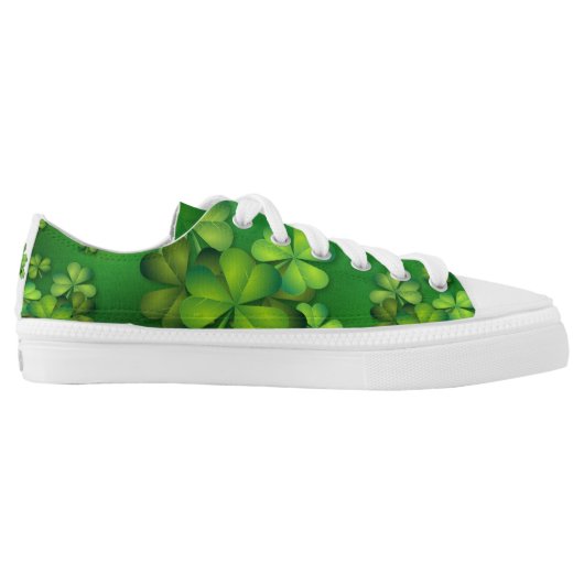 Irish Clovers Clusters Low-Top Sneakers (Left Shoe Inside)