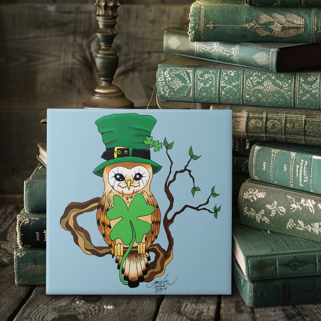  Irish Clovers Owl Green Tile (Creator Uploaded)