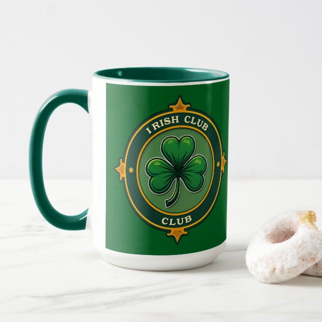 Irish Club St Patrick’s Day Shirt – caneca Mug (With Donut)