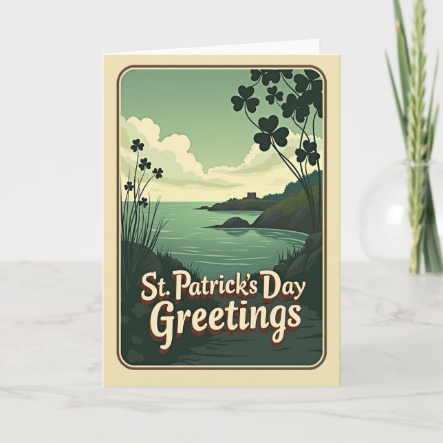 Irish Coast St Patricks Day Card (Front)