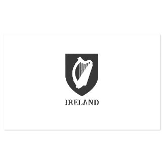 Irish Coat of Arms Black & White Minimalist Art Self-inking Stamp