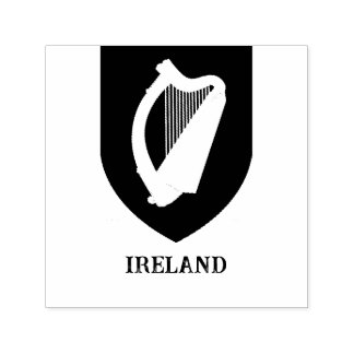 Irish Coat of Arms Black & White Minimalist Art Self-inking Stamp