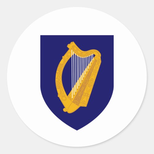 Irish Coat of Arms Republic of Ireland Classic Round Sticker