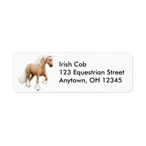 Irish Cob Horse Label