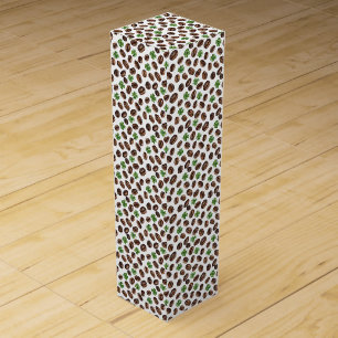 Irish Coffee Beans and Shamrocks Funny Design Wine Box