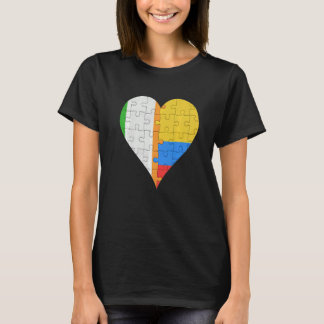Irish Colombian Flag Heart T-Shirt