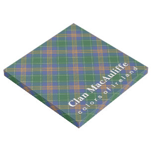 Irish Colors Clan MacAuliffe McAuliffe Tartan Gallery Wrap